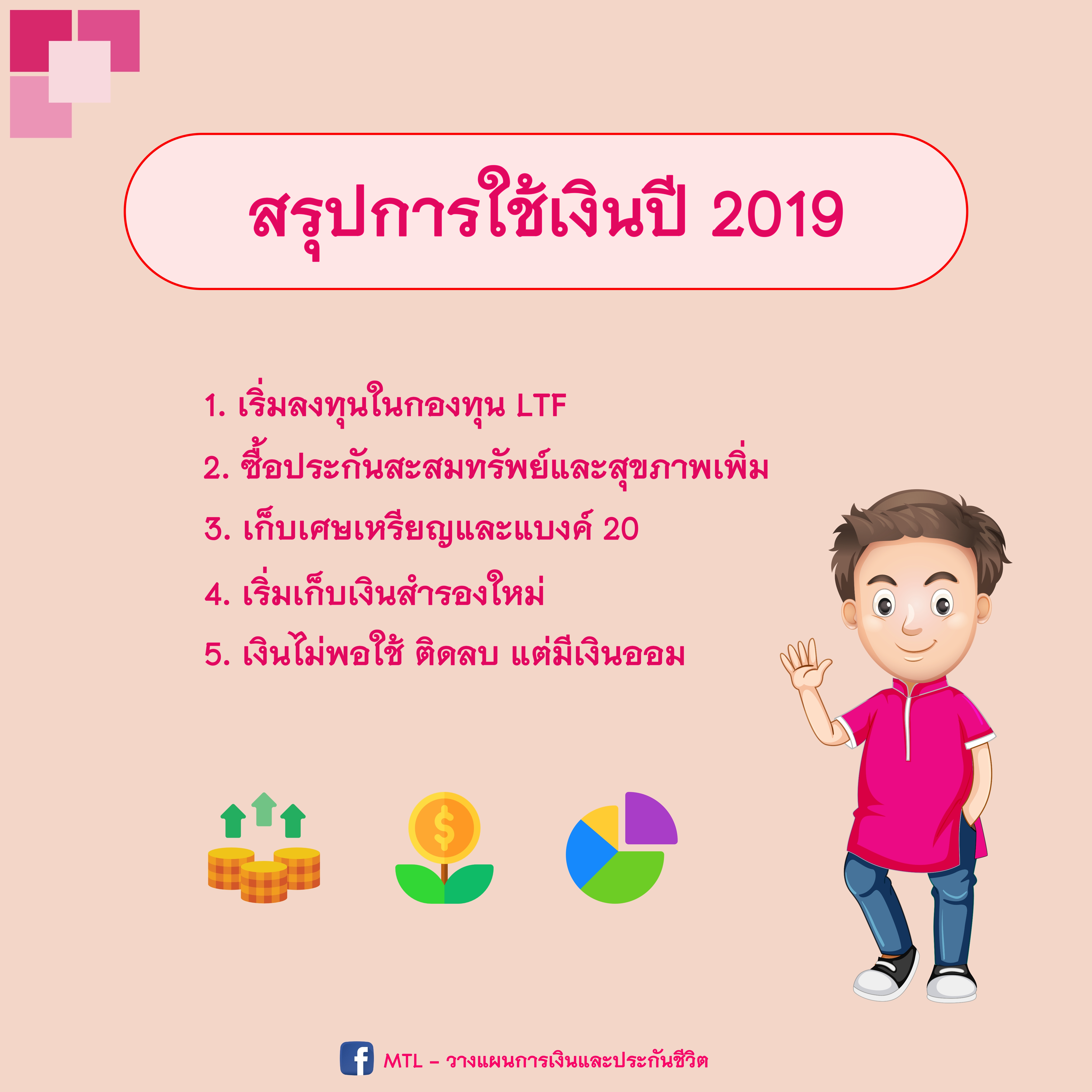 สรุปการใช้เงินปี 2019