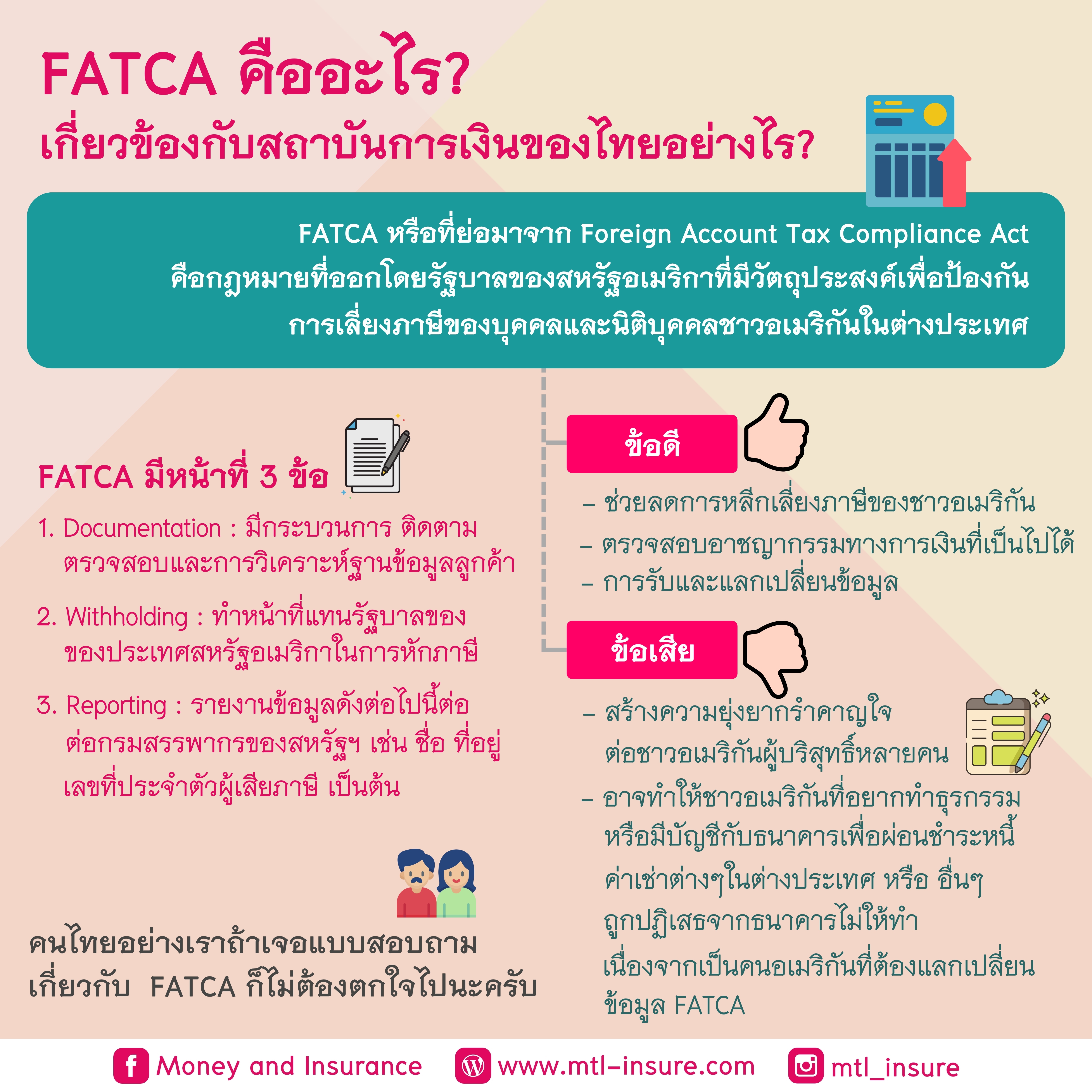 FATCA คืออะไร? เเละเกี่ยวข้องกับสถาบันการเงินของไทยอย่างไร?