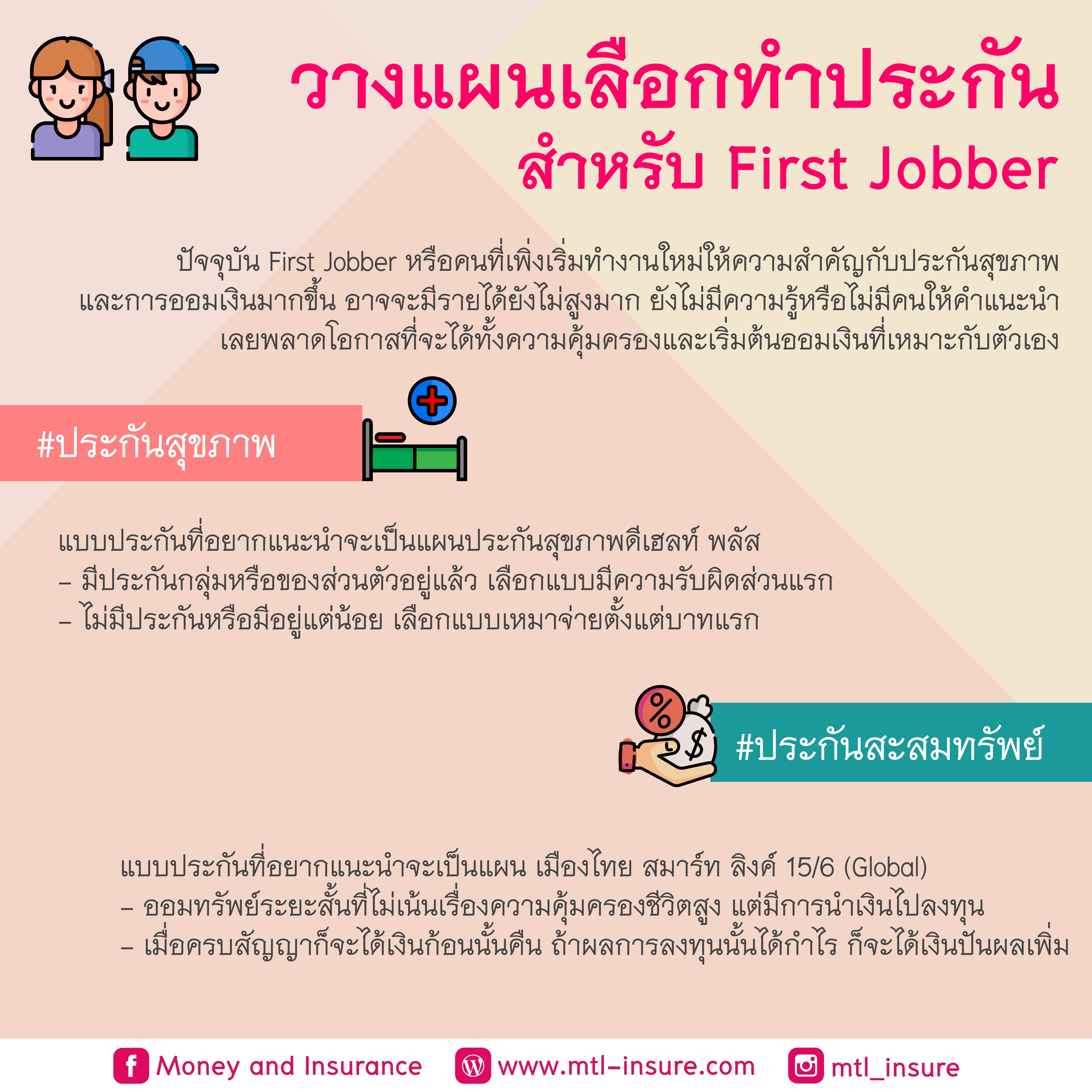 วางแผนซื้อประกันสำหรับ First Jobber